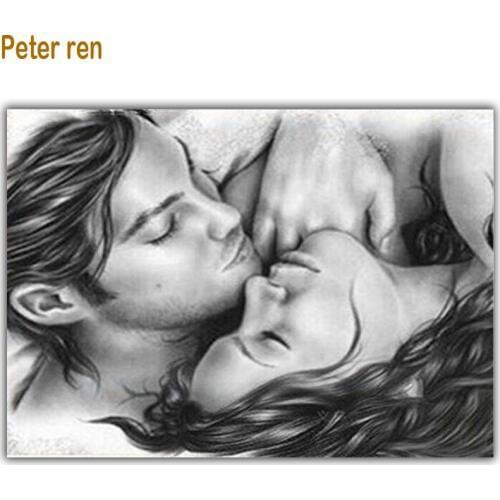 Peter ren square icon full diamond embroidery 3d diamond mosaic picture of rhinestones handmade diamond painting Romantic Lovers