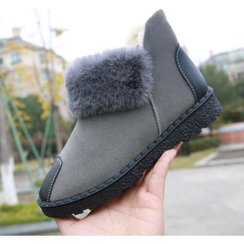 Hot sale boots women fur snow boots fashion boots for women high quality genuine Cow Suede winter Ankle boots comfortable warm