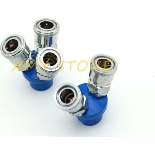 Pneumatic Compressor Fittings 1/4" BSPP Female 2 Way Or 3 Way Output Air Hose Quick Coupler Socket Connector SMV SMY