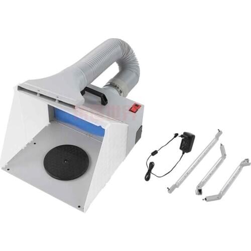 Portable Airbrush Spray Extractor Set HS-E420DCLK airbrush spray booth Exhaust Filter EU/US Plug Paint Kit for Model Crafts