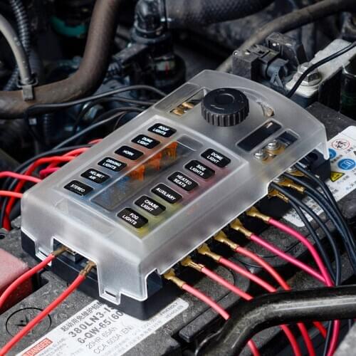 Fuse Box LED Indicator Double Positive Fuse Block Holder Way Blade Fuse Box