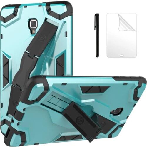For Samsung Tab A 8.0 2017 T380 T385 Case Armor Shockproof Silicone TPU + PC Holder Cover For Galaxy Tab A 8.0 Inch Case+PenFilm