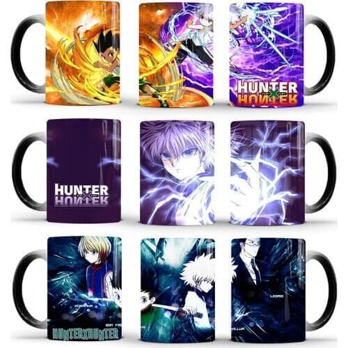 Drop Shipping 1Pcs New 350ml Hunter X Hunter Magic Color Changing Mugs Ceramic Coffee Milk Cups Best Gift for Children Friends