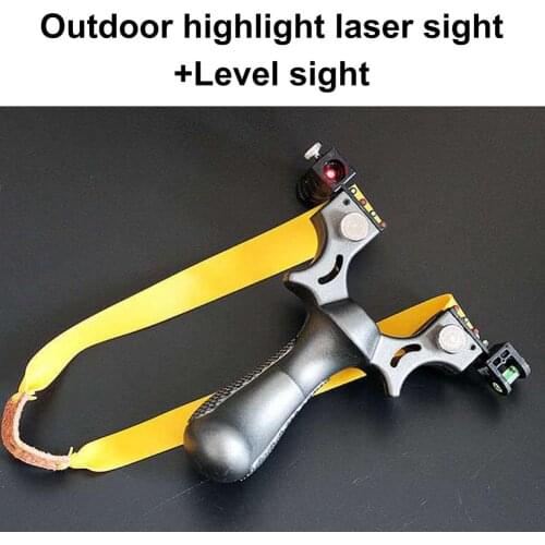 Infrared + Level Aiming Slingshot Catapult Outdoor Shooting Aiming Device Tool Professional Aiming Slingshot Beginners Training