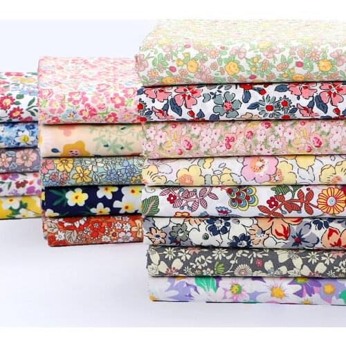 150X50cm Summer Cotton Floral Poplin Fabrics By The Yard Baby Handmade Clothes Skirt Pastoral Fabric Diy Designer Fabric