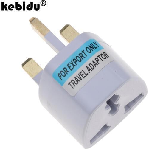 Kebidu Universal Travel Adapter US AU EU to UK Plug 250V 10A Travel Wall AC Power Adapter Socket Converter Electrical Power Plug