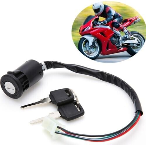 1set Universal Ignition Key Switch Lock 4 Wires For Motorcycle Motor Scooters Motorcycle