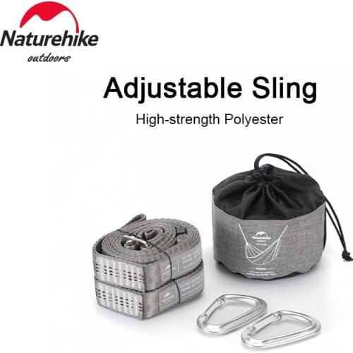 Naturehike High-strength Adjustable Hammock Sling Ultralight Portable Outdoor Rope Travel Camping Tent Accessories Bearing 300kg