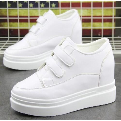 Woman Fashion White Hidden Wedge Shoes Platform Sneakers for Women Casual Shoes Woman Platform Footwear Zapatos Mujer