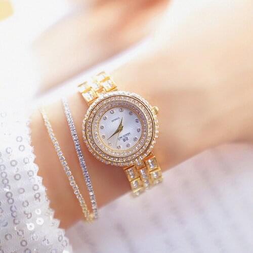 Women Watch With Bracelet Set Luxury Brand Golden Female Wrist Watches Gold Diamond Watches Women Clock Relogio Feminino 2019