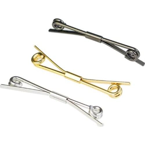 20pcs/lot Angle Clip Tie Collar Bar Simple Screw Type Tie Rods Angle Collar Pin Tie Collar Stay Collar Pin Bar Sticker