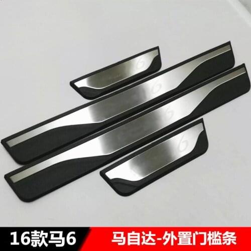 Accessories For Mazda 6 2014-2018 Stainless Door Sills Kick Scuff Plate Guard Pedal Protector Cover Trim Car Styling