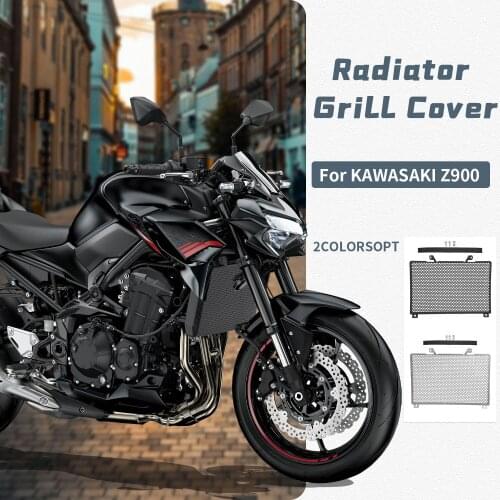 Motorcycle Accessories Z900 Radiator Guard Cover Protector Grille Grill Water Coolant For Kawasaki Z 900 ZR900 2020 2021 Silver