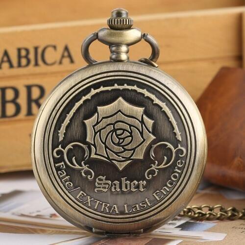 Bronze Antique Fate/EXTRA Last Encore Bronze Rose Display Quartz Pocket Watch Pendant Watch Exquisite Necklace Clock Top Gifts