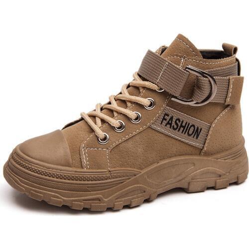 Skoex Childrens Shoes 2020 New Boys And Girls Martin Boots Fashion Plus Velvet Warm Kids Boots Boys Non-slip Cotton Shoes