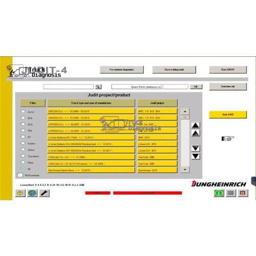 For Jungheinrich Judit 4 Diagnostic software v4.35+ Repair manual Jeti SH 4.35+ Jeti ET V4.35Spare Parts catalog
