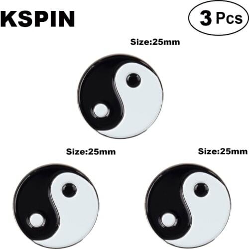 Yin Yang Lapel Pin Brooches Pins Flag badge Brooch Badges