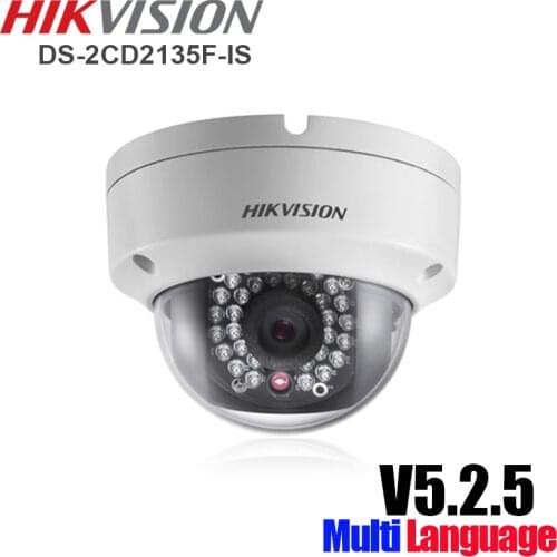 Hikvision IP camera DS-2CD2132F-IS Supports Multi-languages 3MP HD 1080P Network Mini Dome Camera Infrared camera POE IP66