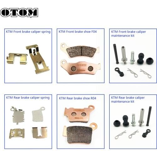 OTOM Motorcycle Front Rear Brake Caliper Spring Maintenance Kit Pads Cap Rubber Seal Ring For KTM EXC XC MXC SXS XCW Motocross