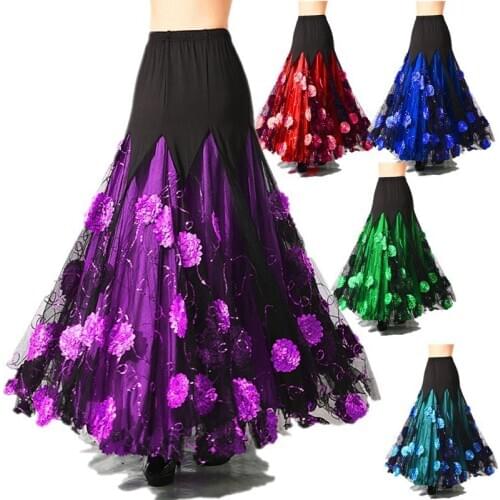 Adult Women Flamengo Samba Latin Dance Dress Lady Ballroom Dancing Lace Big Wing Skirt Dance Costumes Competition Dancewear