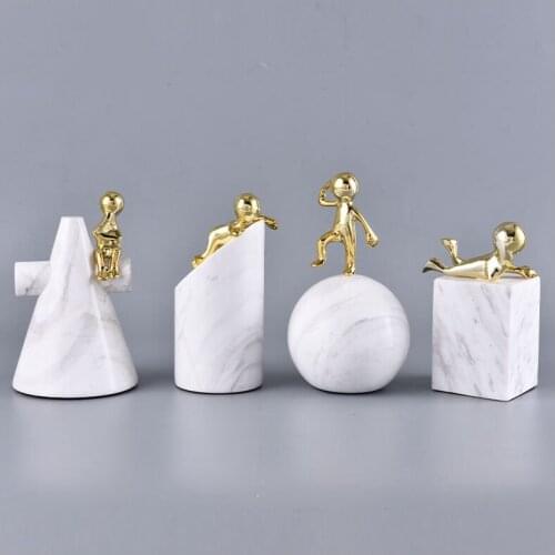 Natural Marble Crafts Ornaments Modern Light Luxury Living Room TV Cabinet Study Hotel Decorations