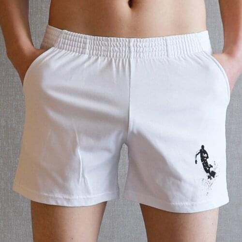 New Men Swimwear Boxers Shorts Summer Cotton Soft Loose Beach Short Home Underpants Mens Sleep Bottoms Underpants