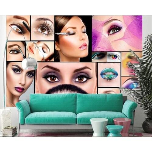 Beibehang Custom silk cloth wallpaper European and American fashion sexy beauty cosmetics wall paper home decor wallpaper 3d