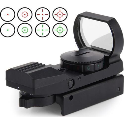 11 /20 mm Rail Dot Sight Riflescope Hunting Airsoft Optics Scope Holographic Red Dot Sight Reflex 4 Reticle Tactical
