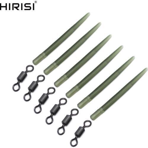 Carp Fishing anti tangle sleeves with rolling swivels connect fishing hook for fishing accessories pack of 200pcs