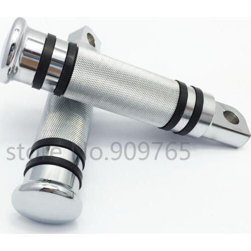 Silver CNC Rear Front mount-style Foot Pegs Footrests Footpeg For Harley Touring Sportster Softail Dyna Breakout Fatboy Custom