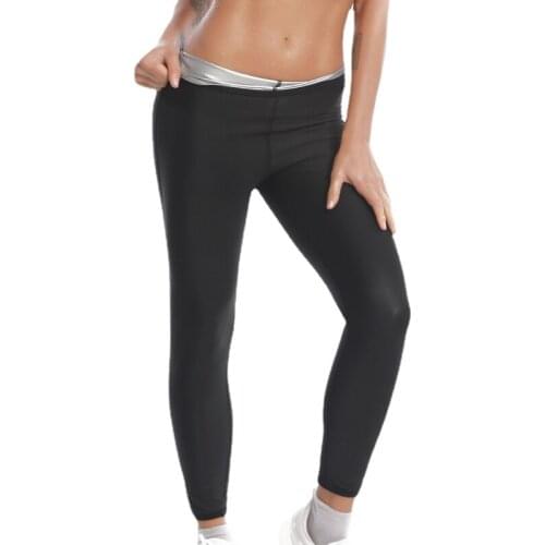 Women Slimming Pants Silver Weight Loss Waist Trainer Fat Burning Sweat Sauna Capris Leggings Shapewear Suits