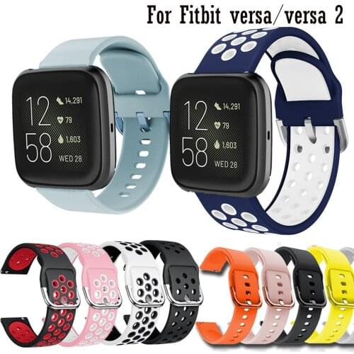 Silicone Watch Strap For Fitbit Versa 2 Wristband Sport Breathable Watchband for Fitbit Versa / Versa lite bracelet belt Correa