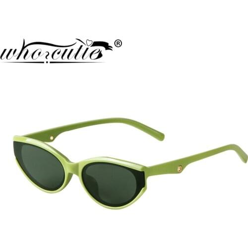 2021 New Trendy Rivets Cat Eye Sunglasses Women Brand Designer Vintage Sun Glasses Green Lens Frame Shades Eyewear Female Oculos