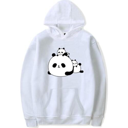 Cute Panda Hoodie Kawaii Printed Autumn WomenS Streetwear Tops Sweatshirt Oversized Coat Pullover Fashion Man Unisex Clothes