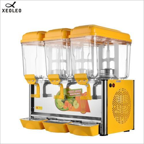 XEOLEO Three jars Cold&Hot Drink machine 12L*3 fruit juice dispenser beverage machine Cool beverage maker 220V/110V R134a/120g