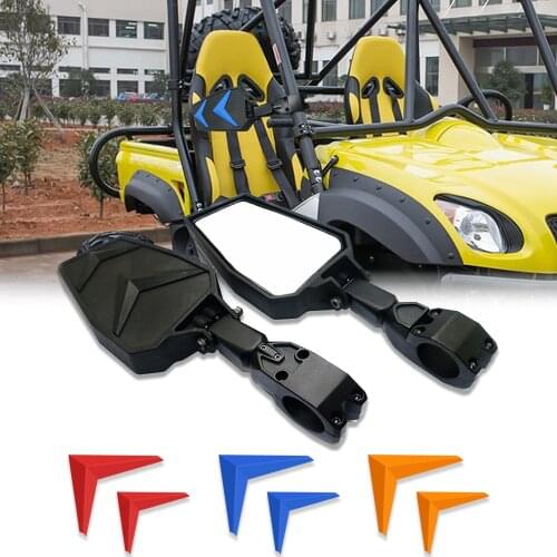Offroad Pair Side Mirrors Rear View Mirrors 1.75" For UTV Polaris RZR Yamaha Rhinos motocycle