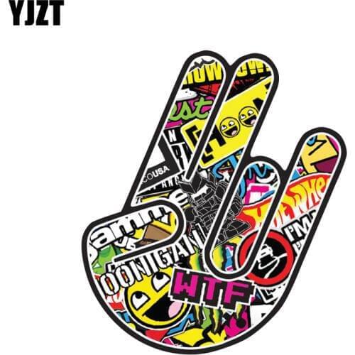 YJZT 10.1CM*14.8CM Car Styling JDM Shocker Decal Window Hand Accessories Car Sticker 6-2258
