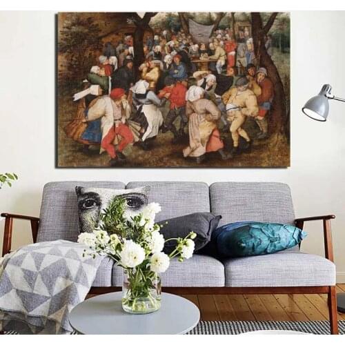 Bruegel The Wedding Dance Canvas Painting Print Living Room Home Decoration Artwork Modern Wall Art Oil Painting Posters Picture