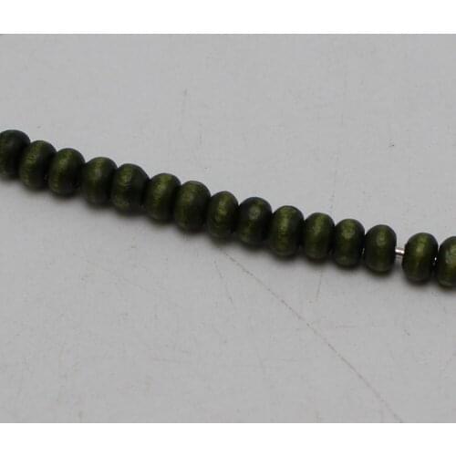 1000 Dark Green 4mm Round Wood Beads~Wooden