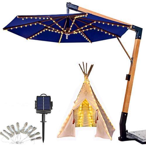 104LED Solar Light Fairy LED String Light Outdoor Umbrella Light Waterproof IP67 For Holiday Vacation Party Tent Dinner Decora