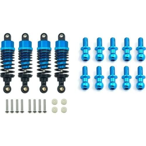 2 Set RC Car Part: 1 Set Aluminum Alloy Shock Absorbers Damper Set & 1 Set M3 Metal Hex Ball Head Screws