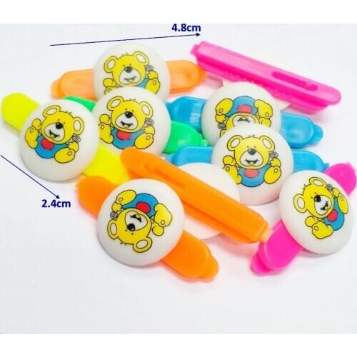 80 Plastic Girl Teddy bear Kids Hair Clips Cake Decoration Bag Pinata Filler Supply Novelty Birthday Party Favors Gift Toy Prize