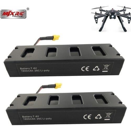 Original 7.4V 1800mah Battery For MJX R/C Bugs 3 / B3 Li-po Battery for MJX B3 RC Quadcopter Drone Spare Parts Accessories 2pcs
