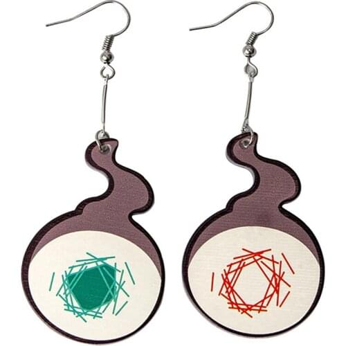 Anime Toilet-Bound Hanako-kun Acrylic Earrings Yugi Amane Cosplay Purple Stud Earrings Women Party Jewelry Halloween Accessories