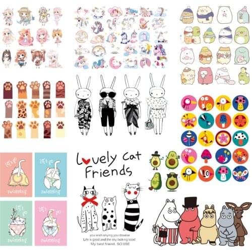 Cute Cartoon Animal girl Pattern Applique on Clothes On Clothes Applique Decor Printed Ironing For Clothing DIY Appliques