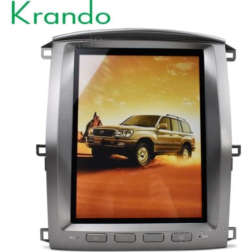 Krando Android 9.0 12.1" Vertical screen car audio multimedia player for Toyota Land Cruiser lc100 2002-2007 GPS navigation