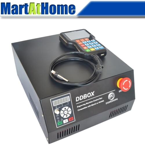 DDBOX 4 Axis CNC Router Control Box 220V w/ 1.5KW VFD & NCH02 Offline Control Handle Support U-disk for DIY CNC Router Machine