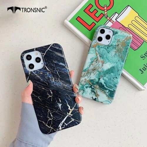Marble Texture Phone Case for iPhone 12 11 Pro Max XR Xs Max Soft Green Matte Luxury Cases for iPhone 6s 7 8 Plus Covers Fashion