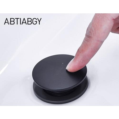 Black Round Style Bathroom Basin Sink Pop Up Drains Stainless Steel Kitchen Sink Drainer Stopper Drain Strainers with Overflow