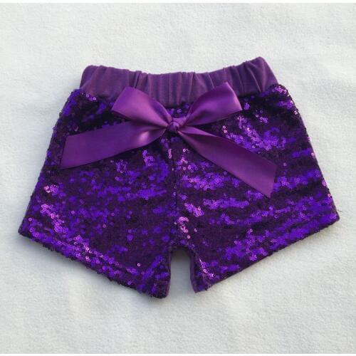 Halloween purple Girls Sparkle Sequin shorts Christmas sequin short Glittery Sequin Shorts Baby Girls Birthday Clothes